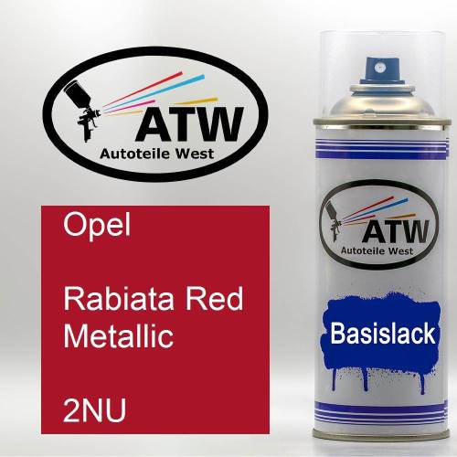 Opel, Rabiata Red Metallic, 2NU: 400ml Sprühdose, von ATW Autoteile West.